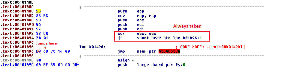 Jumping with a constant condition
